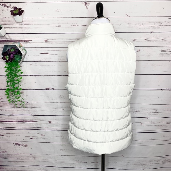 Michael Kors White Snap Button Puffer Vest Women’s Size Small - Picture 8 of 10
